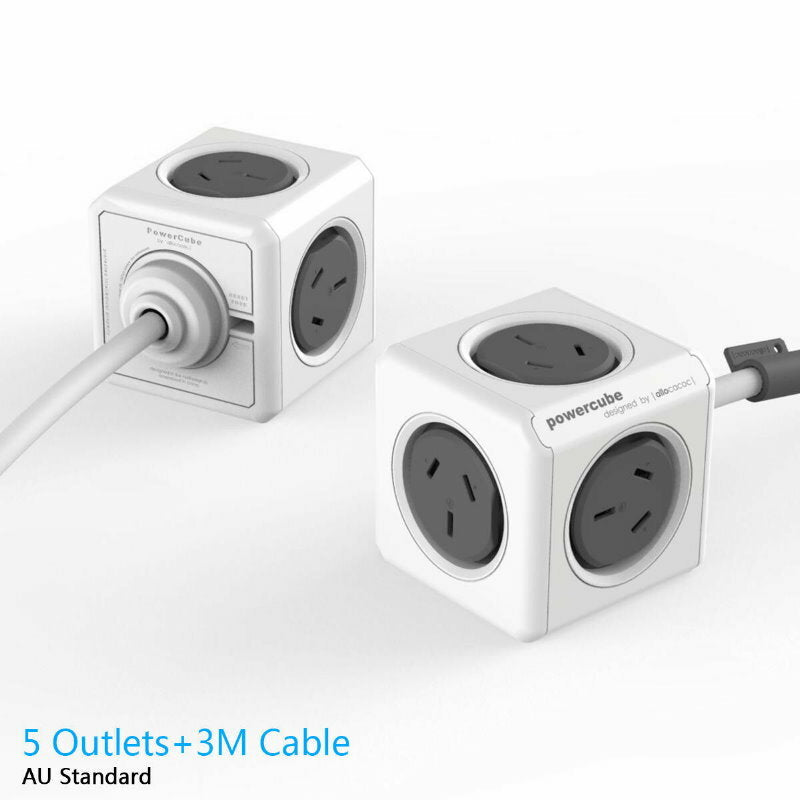 Allocacoc 5-Outlet/4-Outlet 1.5m/3m or 2x USB Original Extended PowerCube
