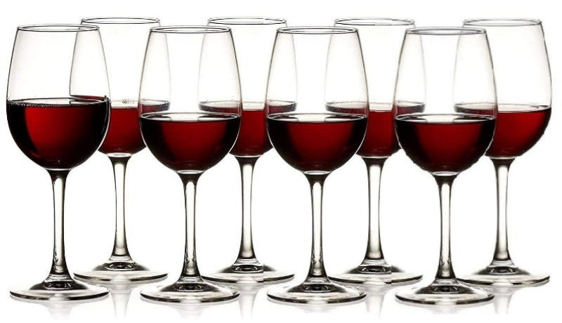 King Crystal 8-Pack Traditional Premium Crystal Clear Classic Wine Glasses 590mL