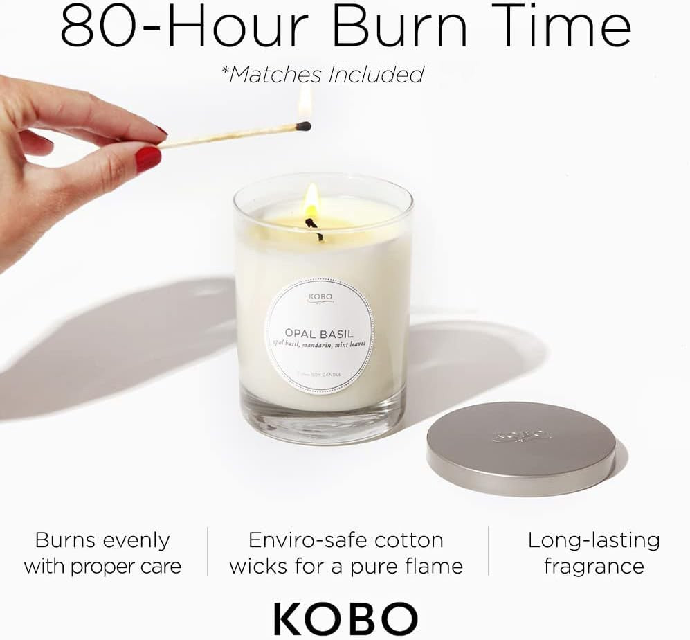 Kobo Chlorophyll Calming & Clean Soy Candle 11oz Handcrafted Aromatherapy Candle