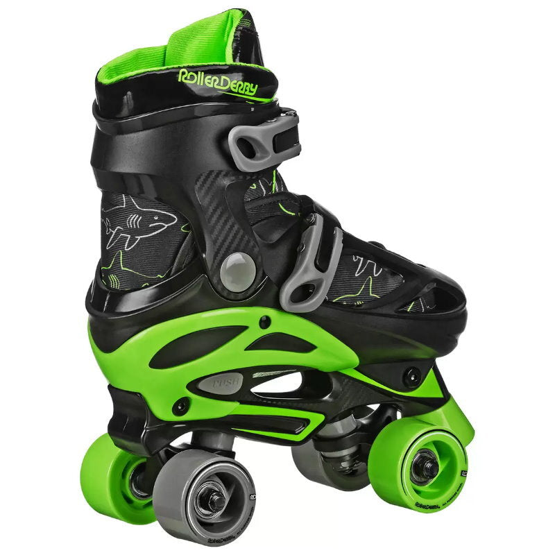 Roller Derby 2-in-1 Combo Adjustable Quad Roller and Inline Skates for Kids