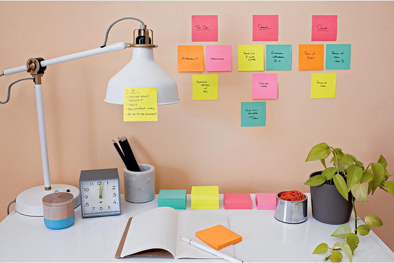 Post-It 3M Self-Stick Notes 3" x 3" Large 24 Pads (2400 Count) Assorted Colours