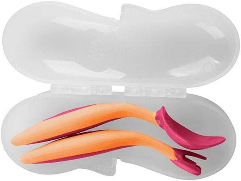 b.box Toddler Feeding Set Divided Plate, Sippy Cup, Cutlery Set - Self Training
