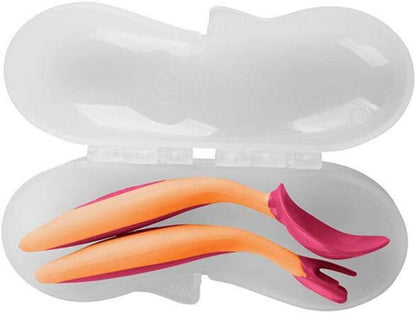 b.box Toddler Feeding Set Divided Plate, Sippy Cup, Cutlery Set - Self Training