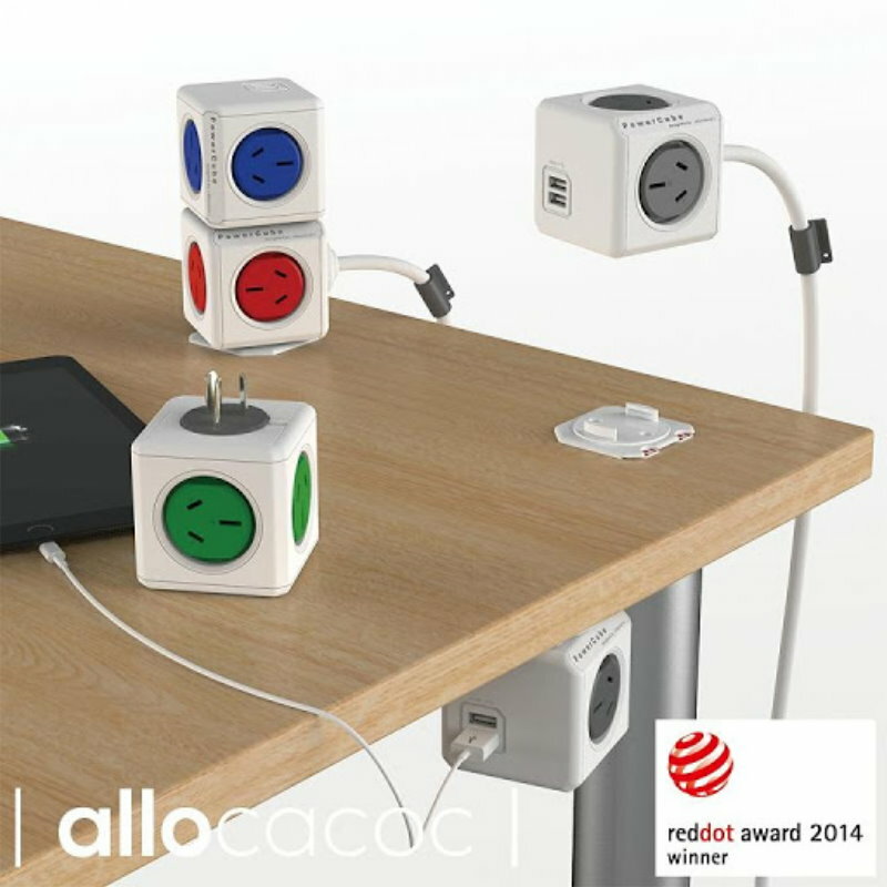 Allocacoc 5-Outlet/4-Outlet 1.5m/3m or 2x USB Original Extended PowerCube