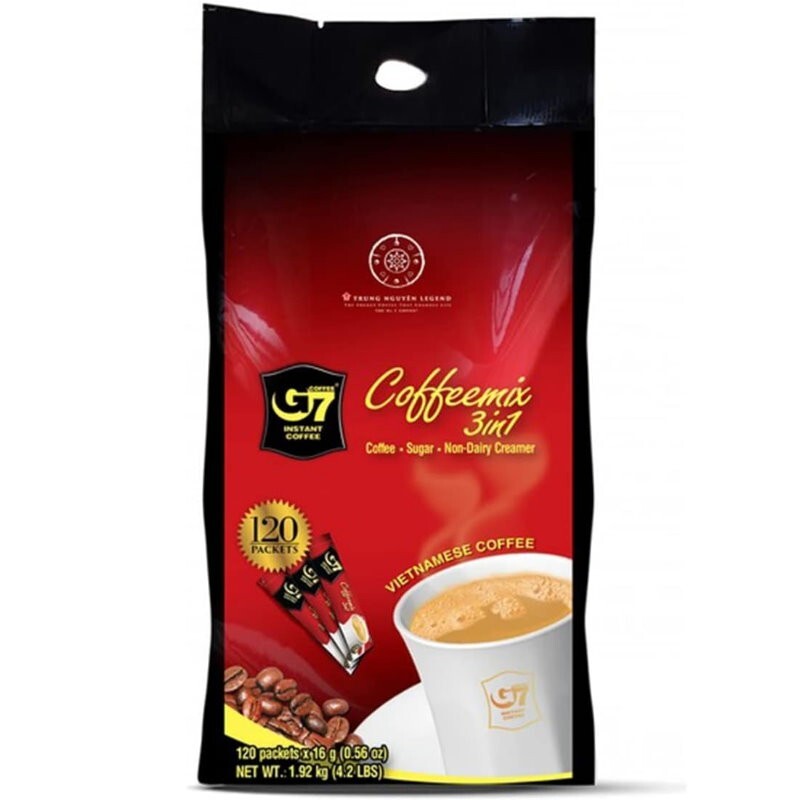Trung Nguyen Legend G7 Coffeemix 3 in 1 Vietnamese Instant Coffee 120 Packets