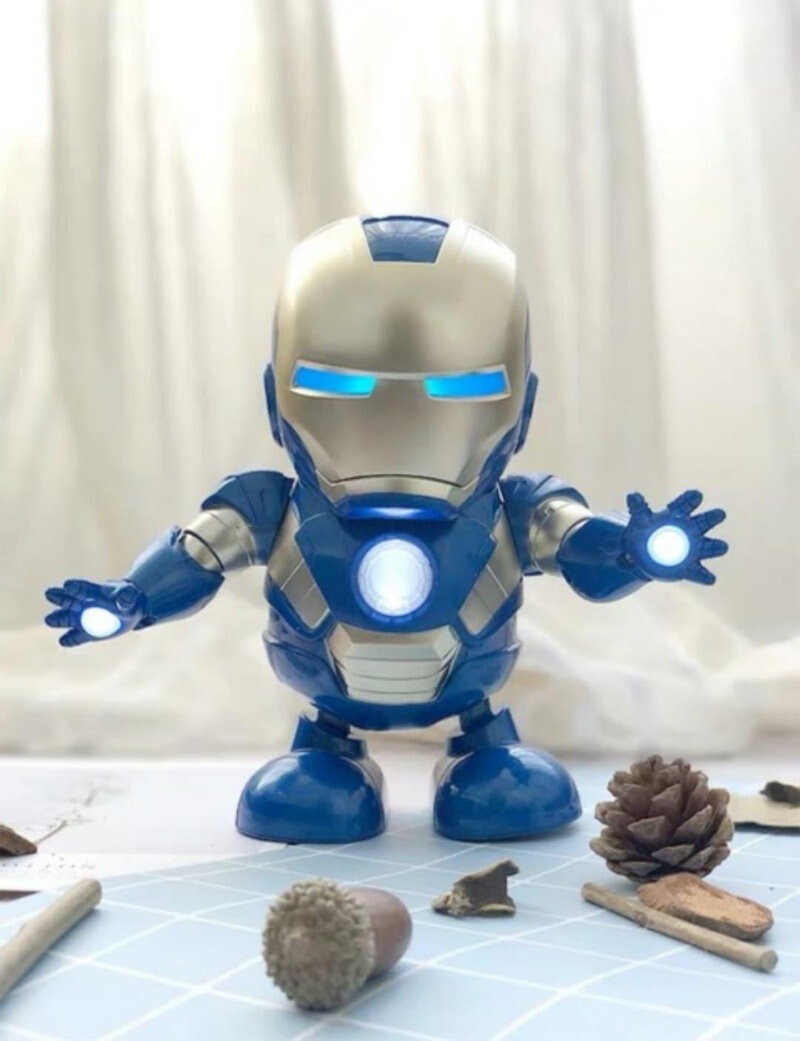 Iron Lady Pepper Potts Mini Dancing Robot Musical Superhero Lights & Music