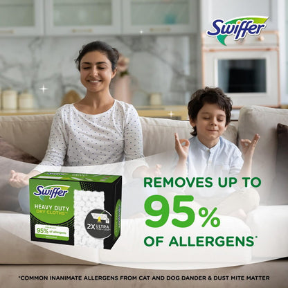 Swiffer Sweeper Heavy Duty Dry Floor Cleaner Cloths Unscented 3D Fibers