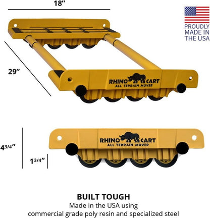 Rhino Cart All Terrain Moving Cart Dolly for Heavy Appliance & Material Handling