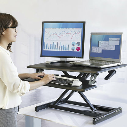 SEVILLE CLASSICS AirLIFT Pro Pneumatic Desk Riser for Home Office Sit or Stand