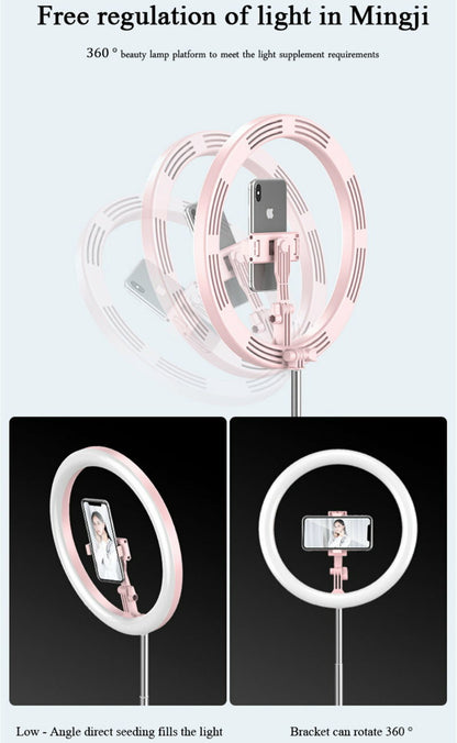 TEQ Y2 Foldable 11" LED Ring Light 3 Colour Modes w/ Base for iPhone & Android