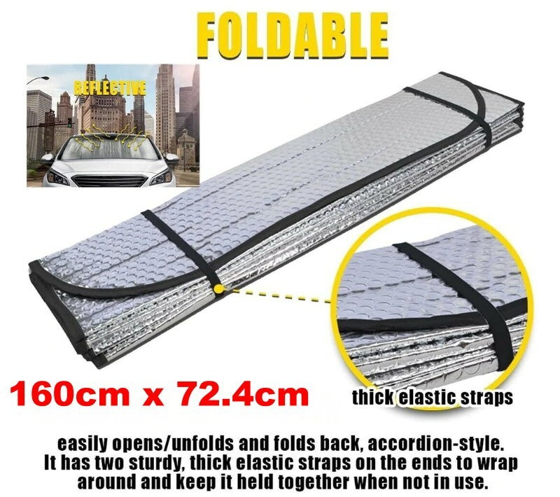 WHO-RAE Pro Max Reflector Sunshade Kit Car Windscreen Shade & Rear Window Shades