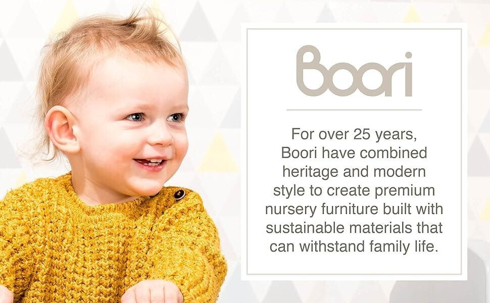 Boori 3 Tier Changer Wood Nursery Multifunctional Changing Table for Newborns