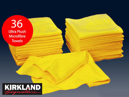 36 Soft Plush Microfiber Glass Drying Cloth Car Cleaning Towels 40.6 x 40.6 cm