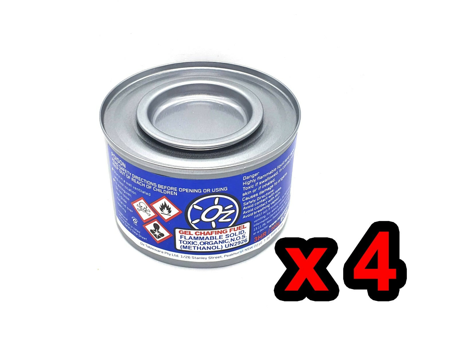 Portable Methanol Gel Food Heating Warmer Chafing Dish Outdoor Camping 3 Hr Burn