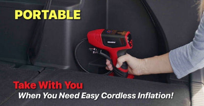 Bullseye Pro Max Rechargeable Cordless Tyre Inflator Air Pump Compressor Gauge