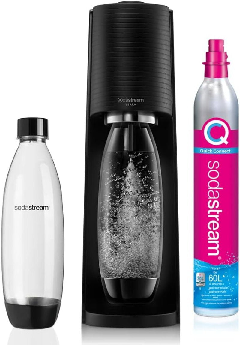 Sodastream Terra Sparkling Water Maker Value Pack or 60 Litre Quick Connect CO2