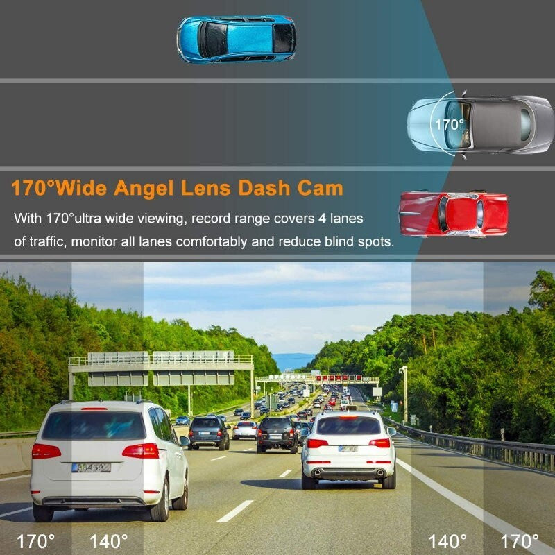 Anytek A78 Car Dash Cam Full HD 1080P Car DVR 170° w/ 24 Hour Parking Monitoring