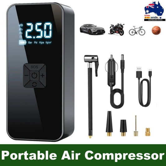 RunnieSheng Portable Tire Inflator Air Compressor Inflatable Pump Car Bike Ball