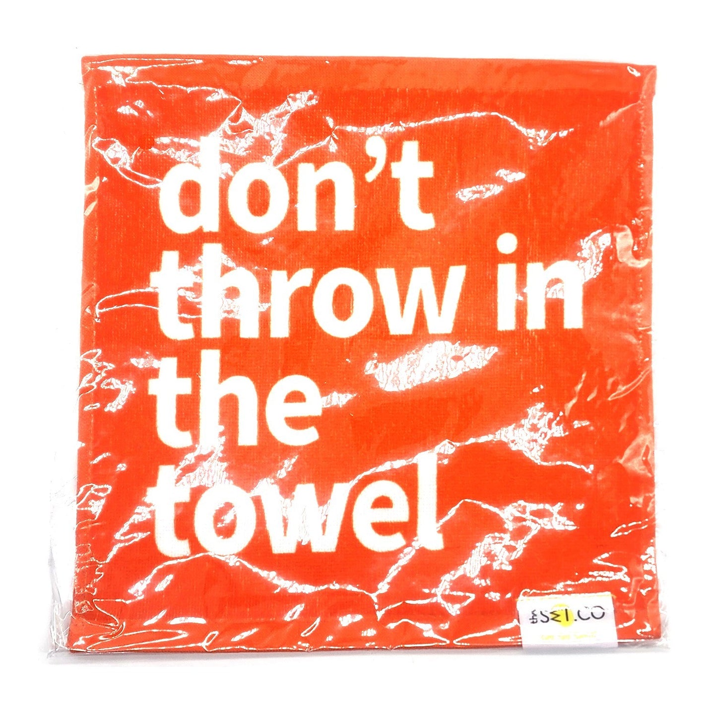 The Set Co Motivational Gym Face Towel Don't Throw in the Towel 100% Cotton Wipe