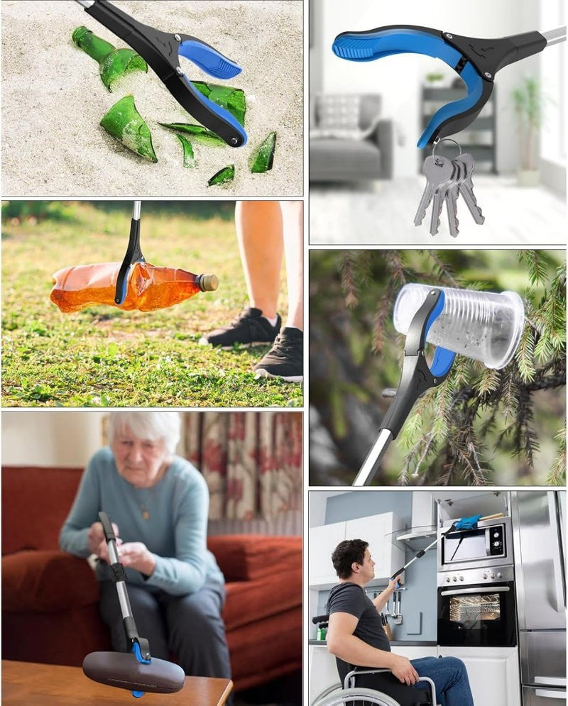 BirdRock Grabber Reacher Tool w/ 90° Rotating Jaw & Magnet for Elderly, Mobility