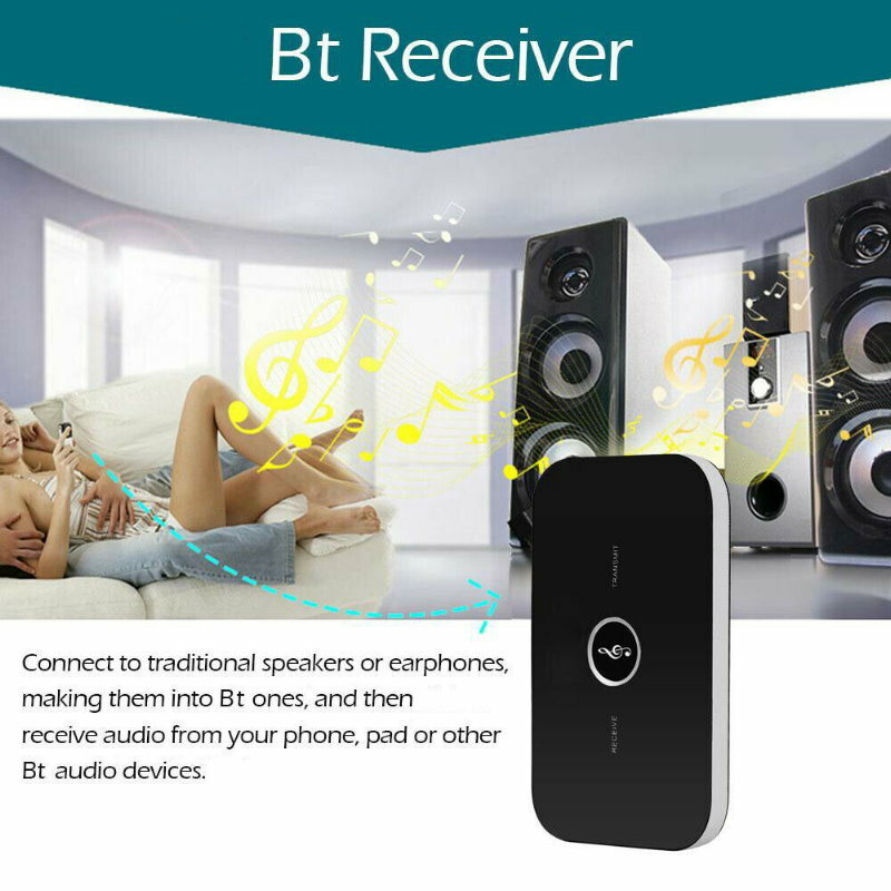 TEQ B6 Hi-Fi Wireless Bluetooth 2-in-1 Audio Transmitter & Receiver 3.5MM RCA