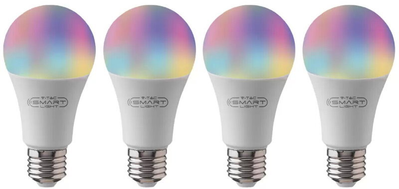 V-TAC Bluetooth Smart RGB LED Light Bulb A60 E27 or B22 - App or Voice Control