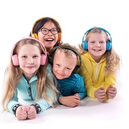 BuddyPhones 2-Pack School+ Home Learning Kids Headphones w/ Mic, BuddyCable