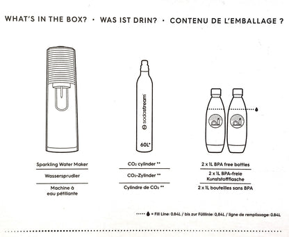 Sodastream Terra Sparkling Water Drink Maker Mega Pack Soda Stream Machine 2x1L
