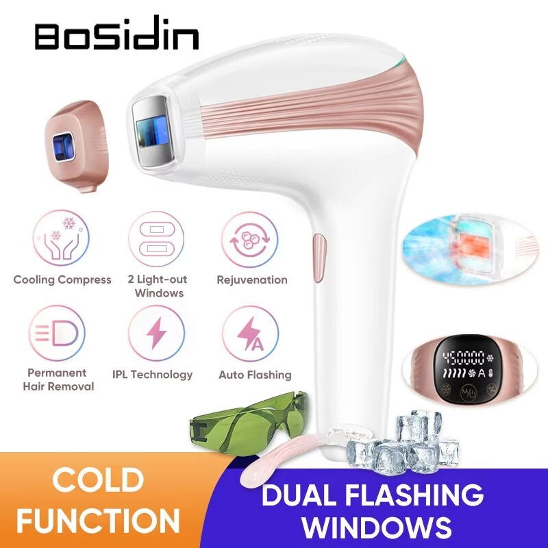 BoSidin IPL Laser Facial & Body Painless Permanent Hair Removal for Women & Men