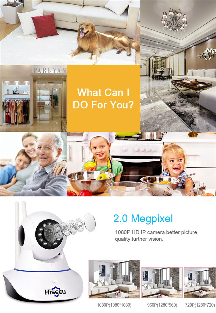 HISEEU FH1C Baby Monitor 1080P IP Camera WIFI Home Security Motion Night Vision