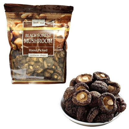 Snak Yard Premium Black Forest Dried Mushrooms 450g - Shiitake Variety - Express