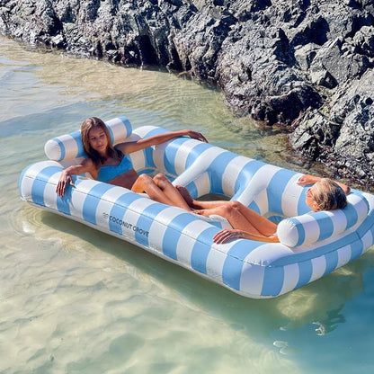 Coconut Grove Luxe Twin Hammock Float 2-Person Pool Float with Mesh Hammock