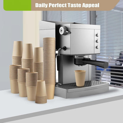 EcoSouLife 150 Pack Bamboo Pulp Cups Natural 355 mL Disposable Drinking Cups