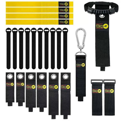 Wrap-It Storage 24 pcs Ultimate Organisation Pack Storage Straps, Cable Ties