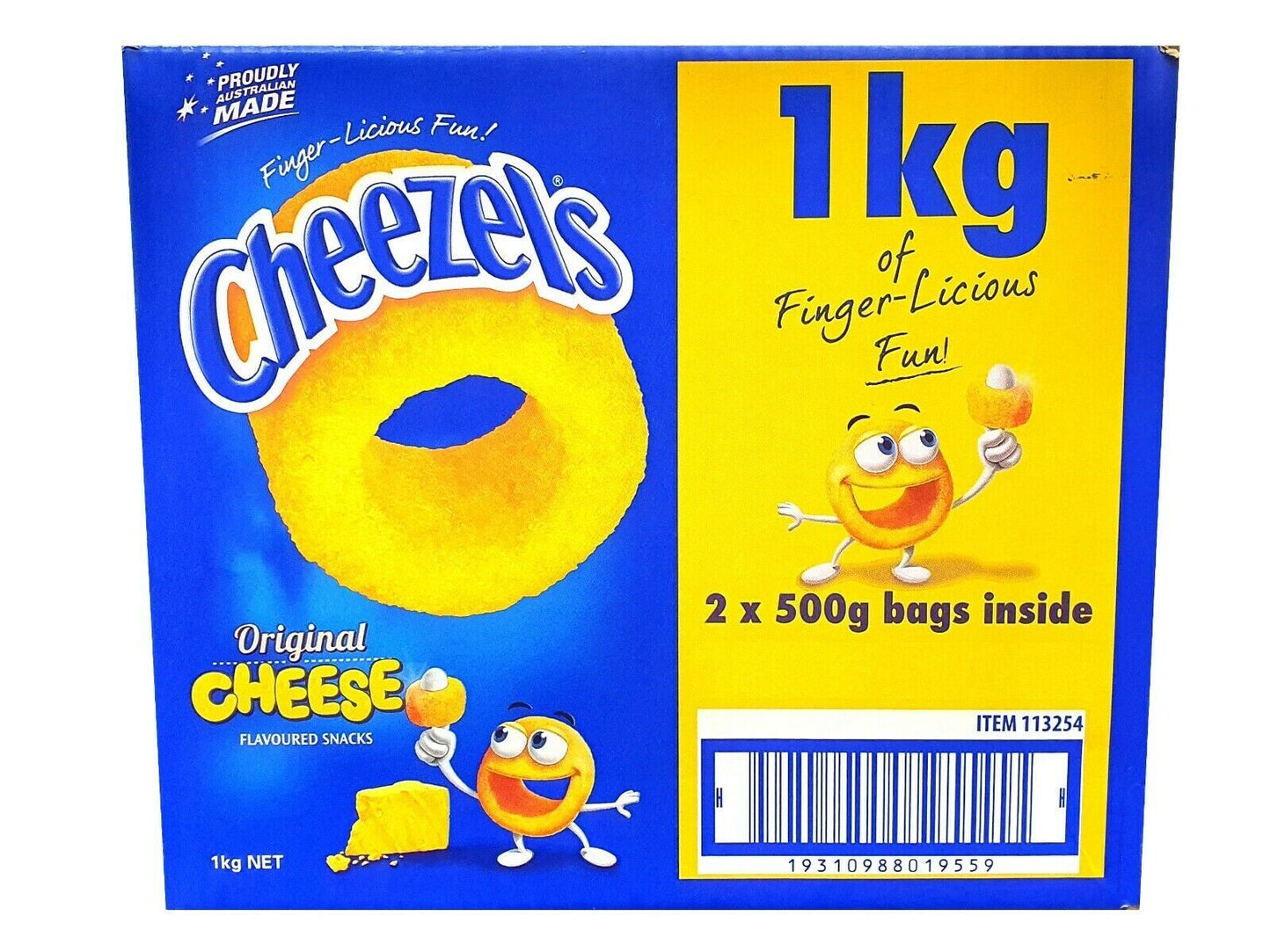 Cheezels Original Cheese Puffed Snack Australian Made Finger Food Kids Snack 1kg