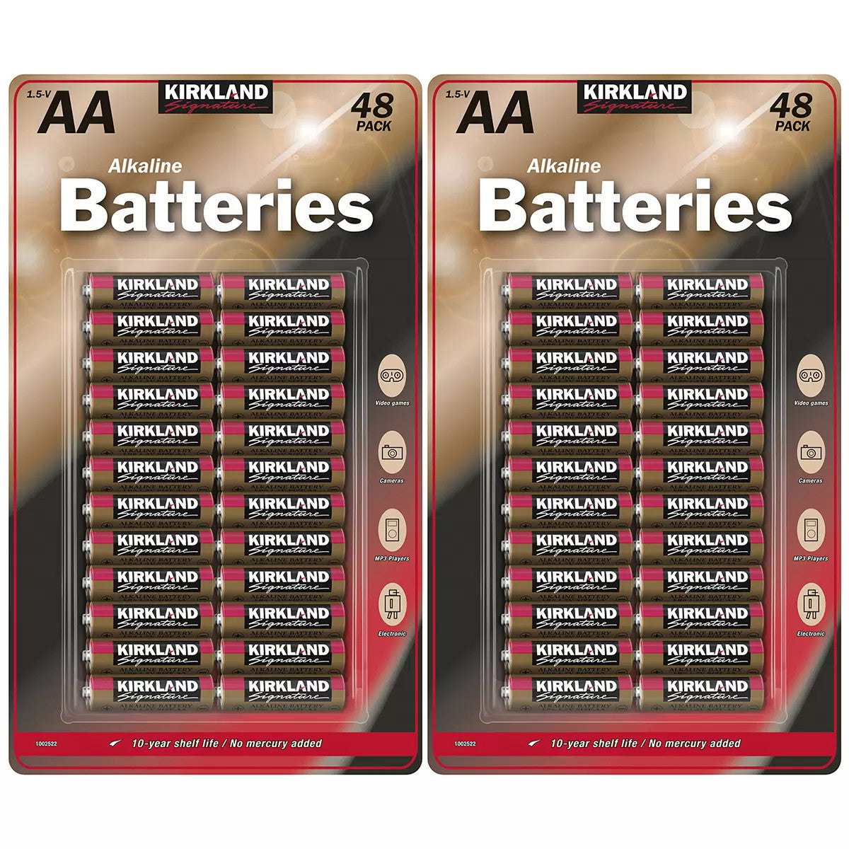 96 x Kirkland AA 1.5v Alkaline Remote Toy RC Battery Power Preserve Batteries