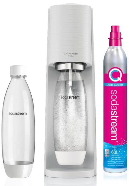 Sodastream Terra Sparkling Water Maker Value Pack or 60 Litre Quick Connect CO2