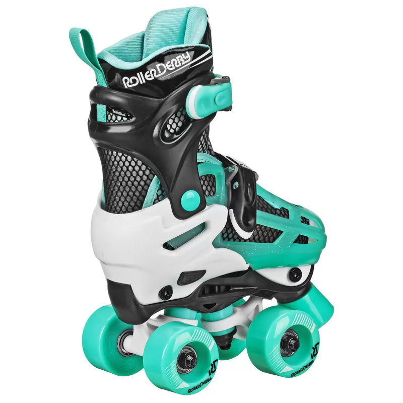 Roller Derby 2-in-1 Combo Adjustable Quad Roller and Inline Skates for Kids