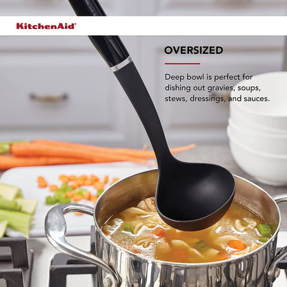 KitchenAid 7 Piece Kitchen Tool & Gadget Set - Turner, Spoon, Ladle, Tipped Tong