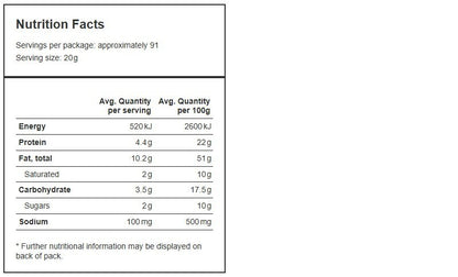 Skippy Creamy / Crunchy Peanut Butter 1.81kg - No Artificial Flavours or Colours