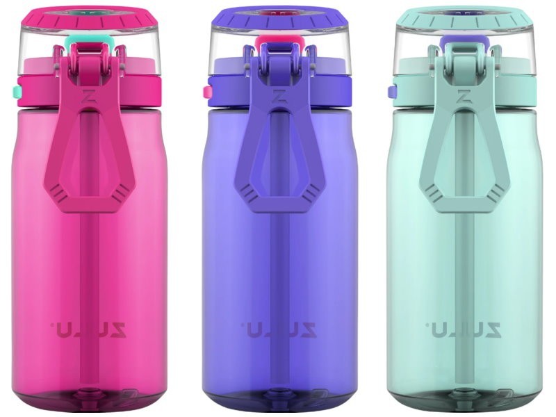 ZULU 3-Pack Kids Flex Tritan Water Bottle Set 16 oz / 473 ml for Boys or Girls