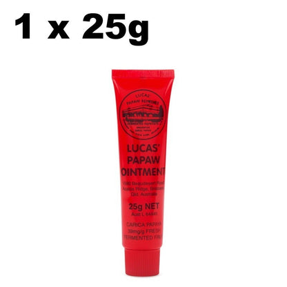 100% Lucas' Papaw Ointment Paw Paw Cream Handy Tube 25g Aussie Made