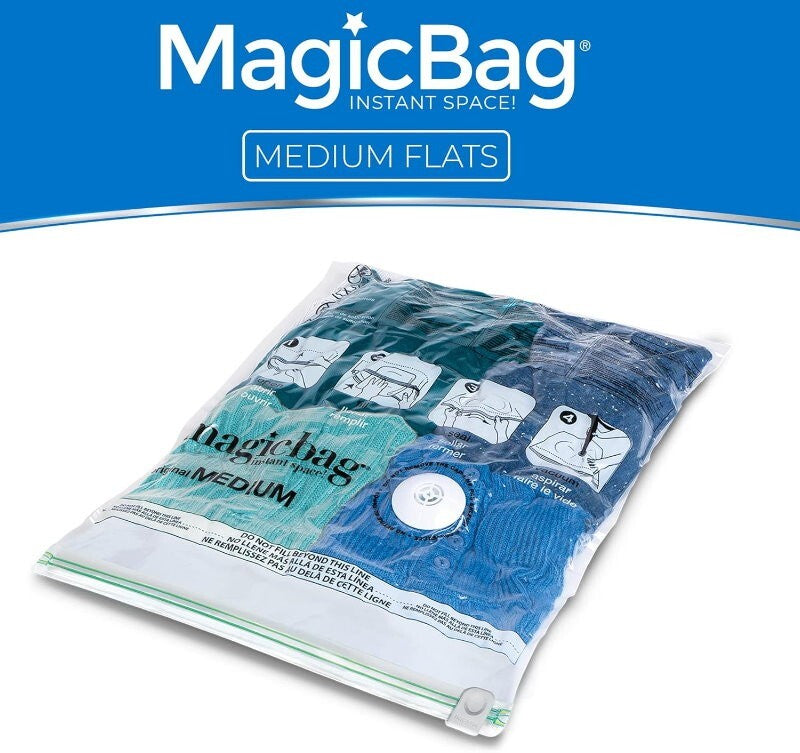 MagicBag 15-Pack Vacuum Compression Combo Set Storage Bags Reusable Waterproof