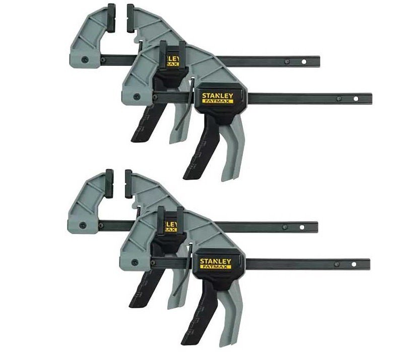 Stanley Fatmax 4 Piece 150mm Ratchet Bar Quick-Grip Clamp Set 45kg Max Holding