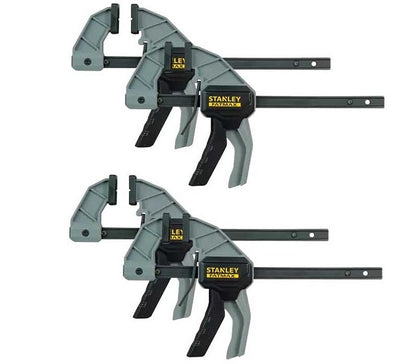 Stanley Fatmax 4 Piece 150mm Ratchet Bar Quick-Grip Clamp Set 45kg Max Holding