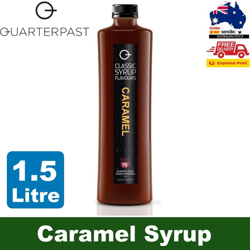 Quarterpast Classic Syrup Flavours Caramel Syrup 1.5L for Coffee and Cocktails