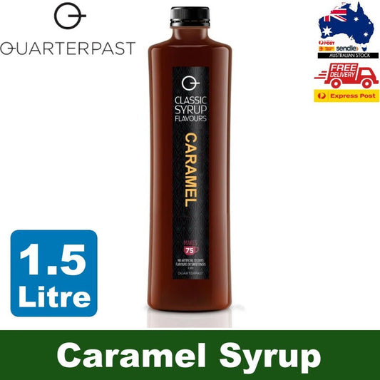 Quarterpast Classic Syrup Flavours Caramel Syrup 1.5L for Coffee and Cocktails