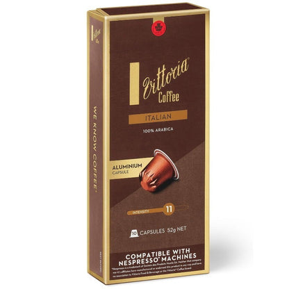 Vittoria Coffee 60-Pack 100% Arabica Italian Blend Nespresso Compatible Capsules