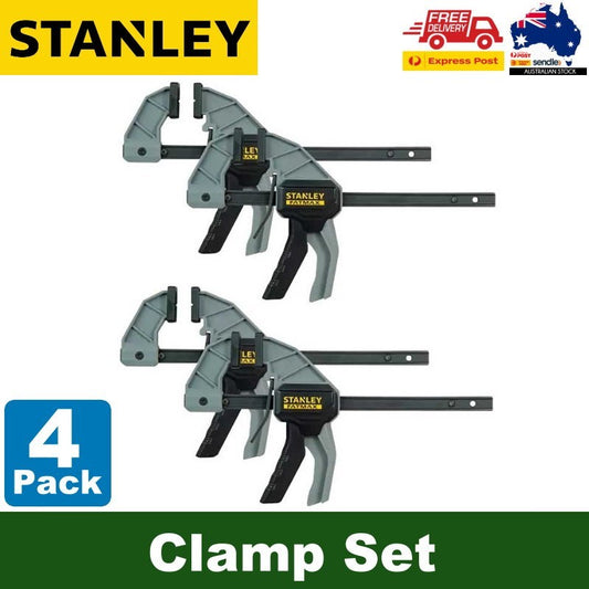 Stanley Fatmax 4 Piece 150mm Ratchet Bar Quick-Grip Clamp Set 45kg Max Holding