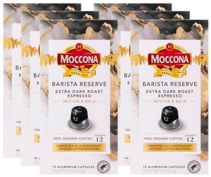 Moccona Barista Reserve Extra Dark Roast Espresso Coffee Capsules for Nespresso